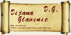 Dijana Glavinić vizit kartica